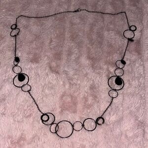 Chic Black Circle Necklace